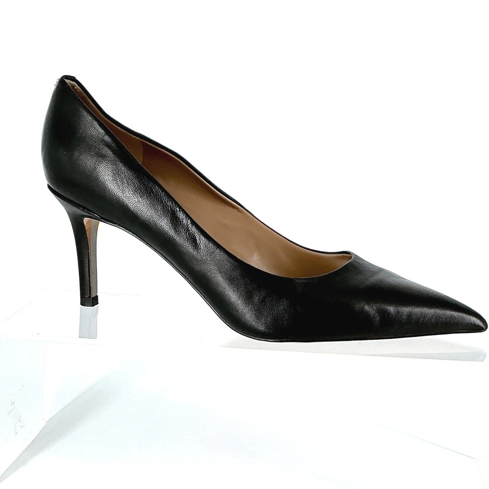 Sam Edelman Size 10 Hazel Black Leather Pointed Toe Stiletto Pumps Heels Womens